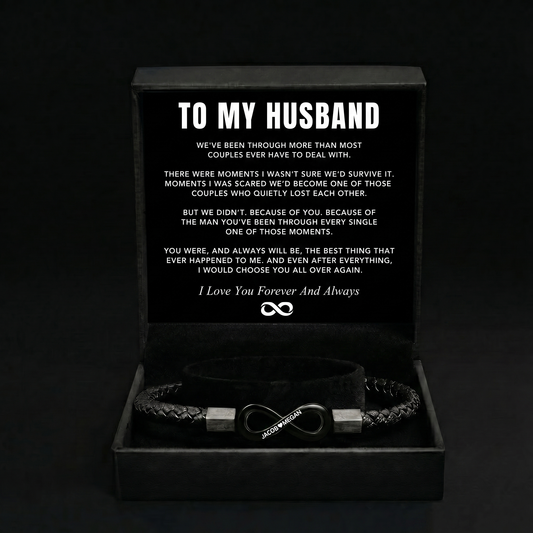 "To My Man" - Infinity Personalized Bracelet