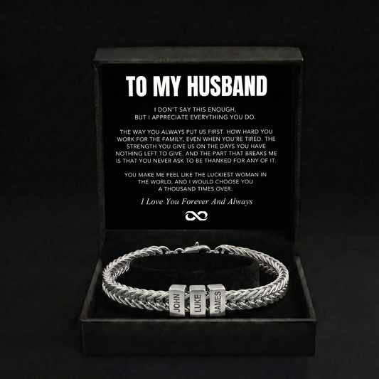 Family Name Bracelet - For the Man Who Holds Us Together