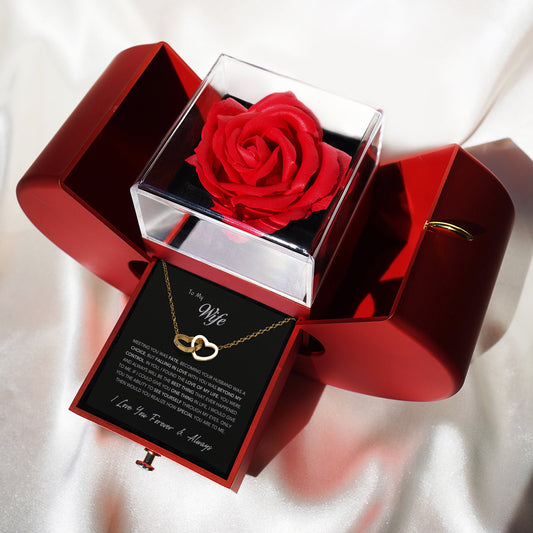 "Two Hearts, One Love" Engraved Necklace in a Luxury Gift Box