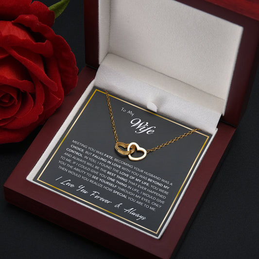 "Two Hearts, One Love" Engraved Necklace in a Luxury LED Box