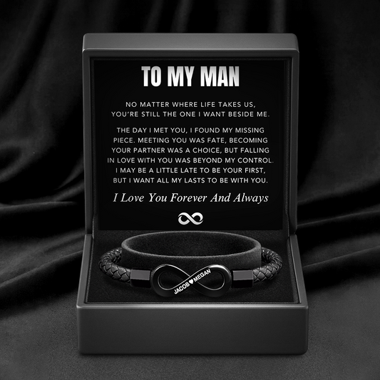 "To My Man" - Infinity Personalized Bracelet