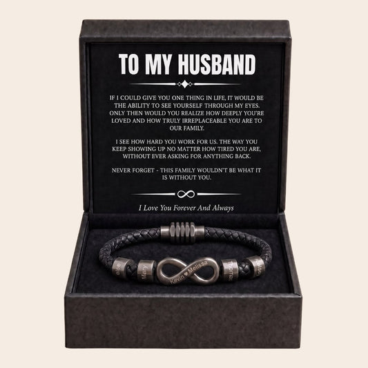 Infinity Name Bracelet - For the Man Who Holds Us Together