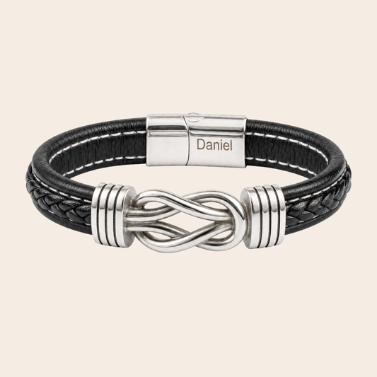 Infinity Knot Bracelet with Engraved Name