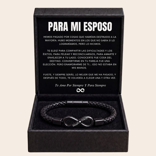 "Para Mi Hombre" - Pulsera Infinita Personalizada