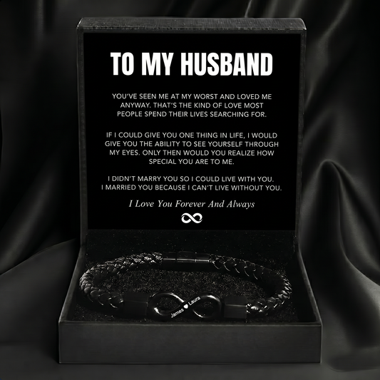 "To My Man" - Infinity Personalized Bracelet