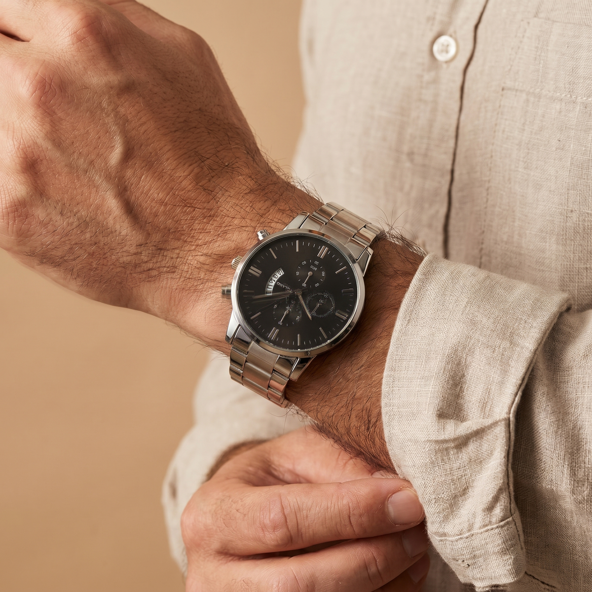 To My Husband - Engraved Stainless Steel Watch
