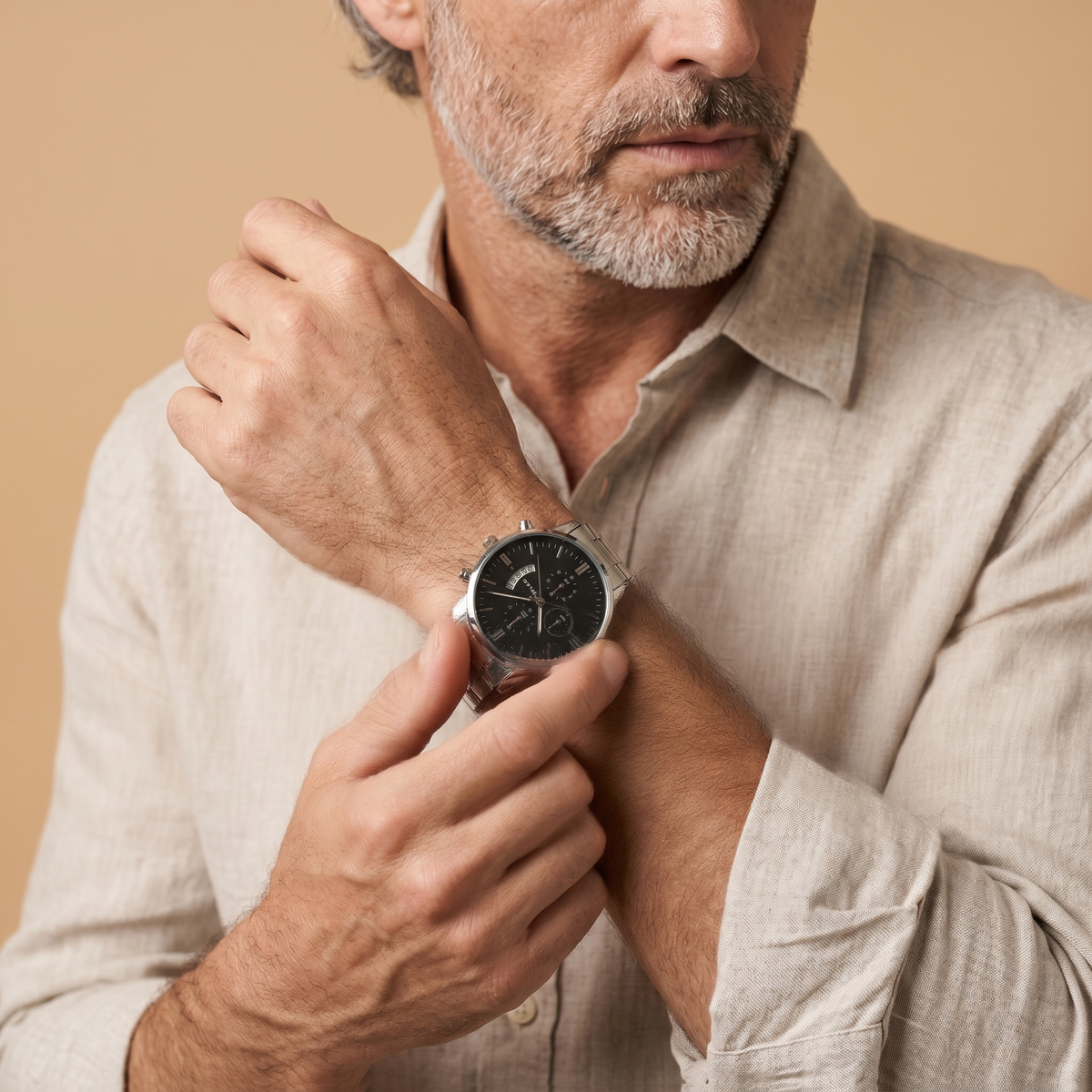 To My Husband - Engraved Stainless Steel Watch