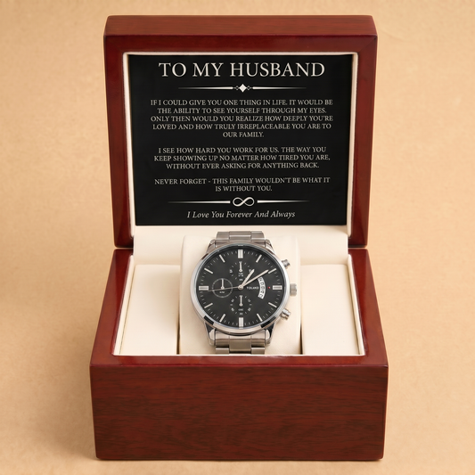 To My Husband - Personalized Stainless Steel Watch