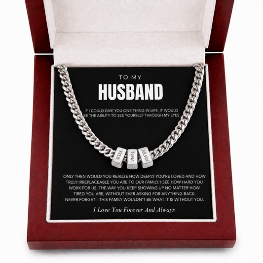 Engraved Family Name Cuban Chain